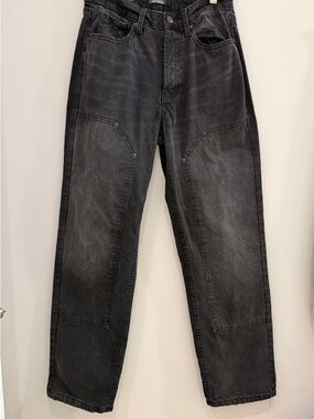 wild fable Black Washed Relaxed Utility Jeans